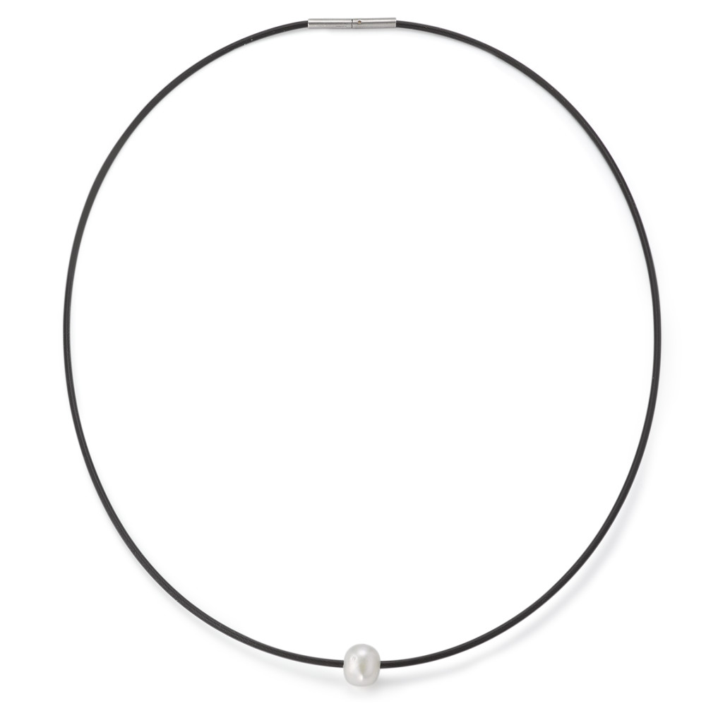 TeNo Perl Collier aus Kautschuk mit weißer Perle-304249