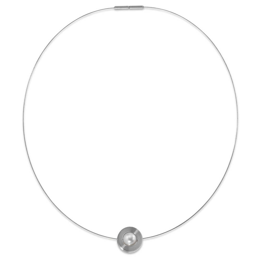 Design Collier ORBIT mit weißer Zuchtperle-304641