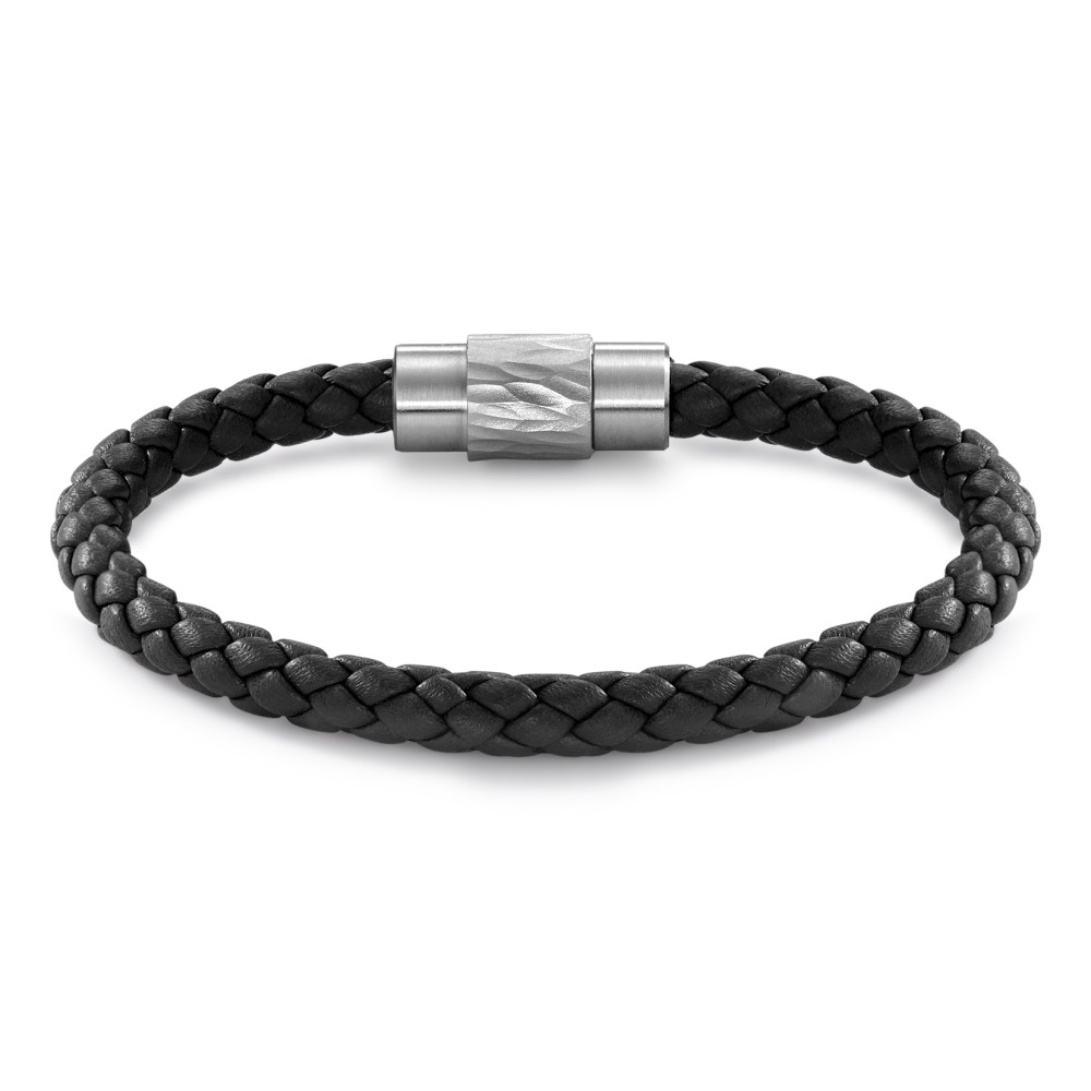 TeNo DYKON Leder Armband schwarz mit handgearbeiteter CANYON Struktur und Safe Lock System-307557