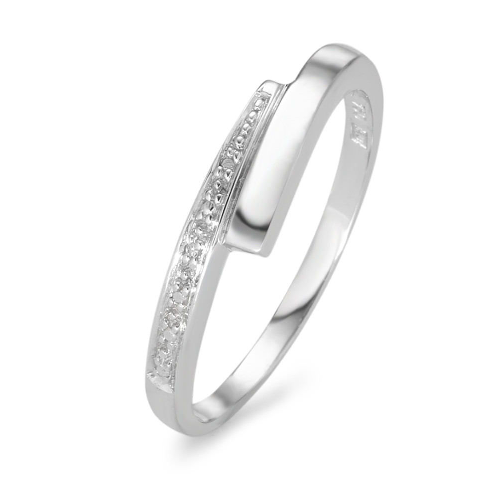 Ring Weissgold mit Diamant 0.003 ct.-338502