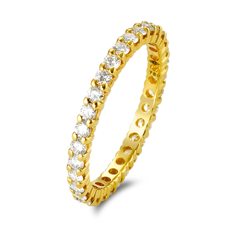 Memory Ring 750/18 K Gelbgold Diamant 0.75 ct, w-si-351148