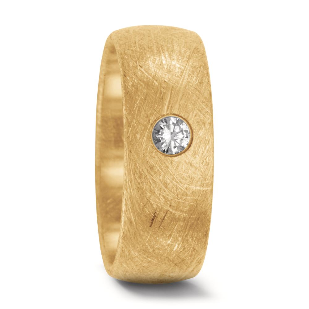 Partnerring 750/18 K Gelbgold Diamant 0.10 ct-503135