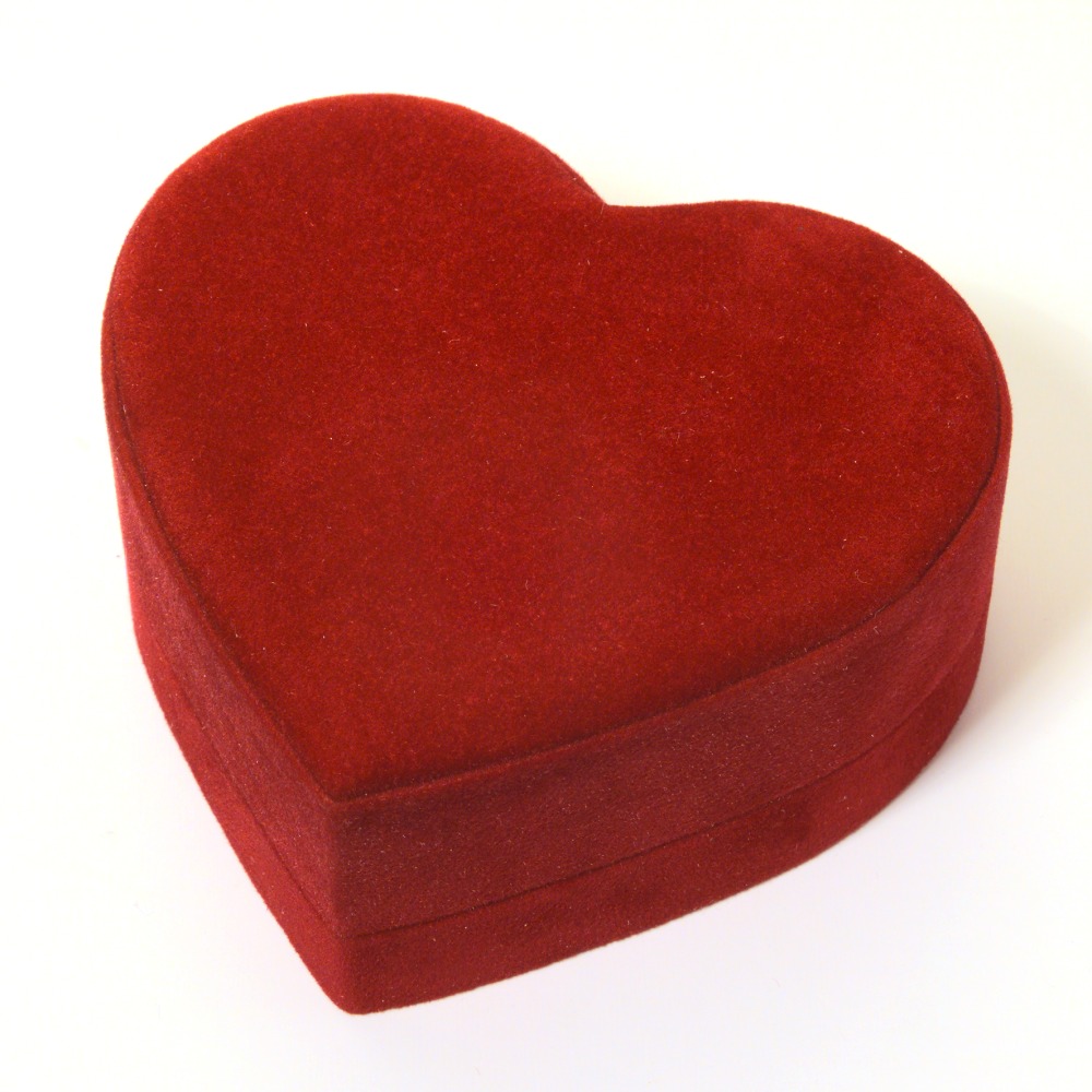 Schmuckverpackung Schmuck-Box Herz rot neutral 10 x 9 cm-509788