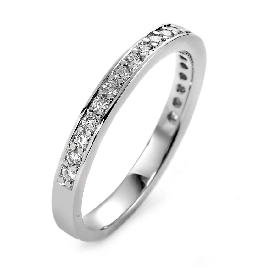 Memory Ring 750/18 K Weissgold Diamant weiss, 0.25 ct, 21 Steine, Brillantschliff, w-si-558205