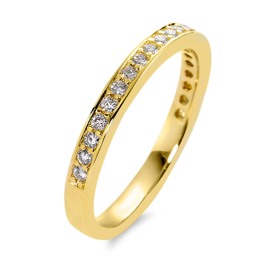 Memory Ring 750/18 K Gelbgold Diamant weiss, 0.25 ct, 21 Steine, Brillantschliff, w-si-558206