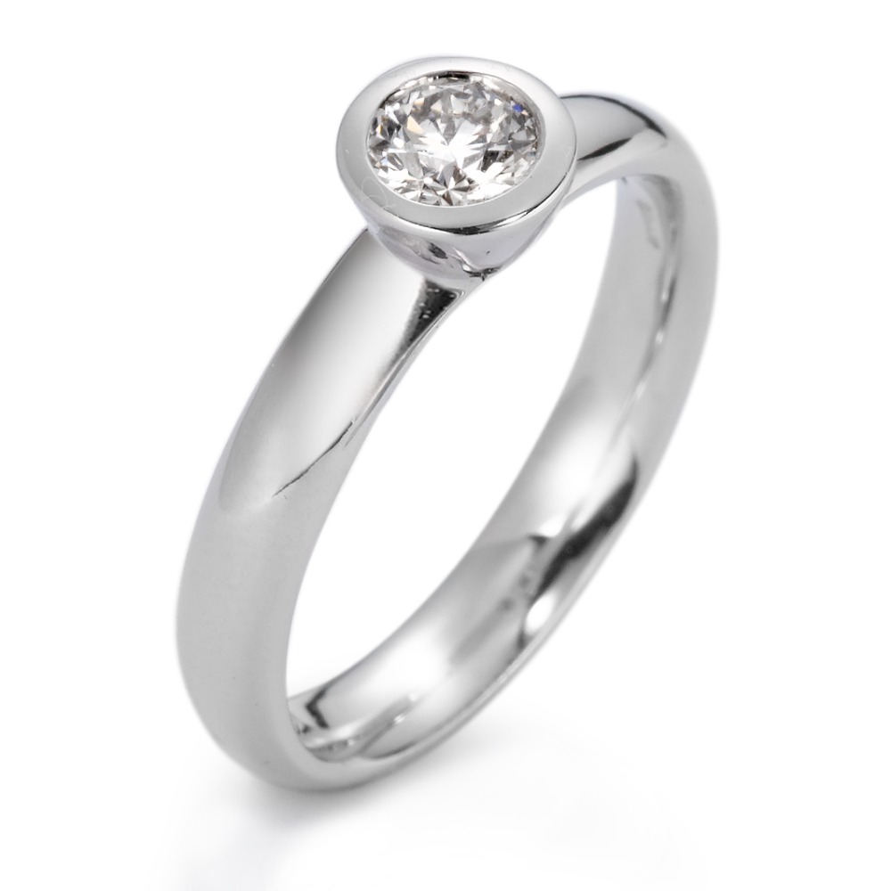 Solitär Ring 750/18 K Weissgold Diamant weiss, 0.30 ct, si rhodiniert-561396