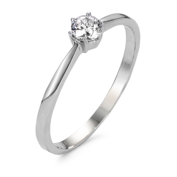 Solitär Ring 750/18 K Weissgold Diamant weiss, 0.20 ct, w-si-561943
