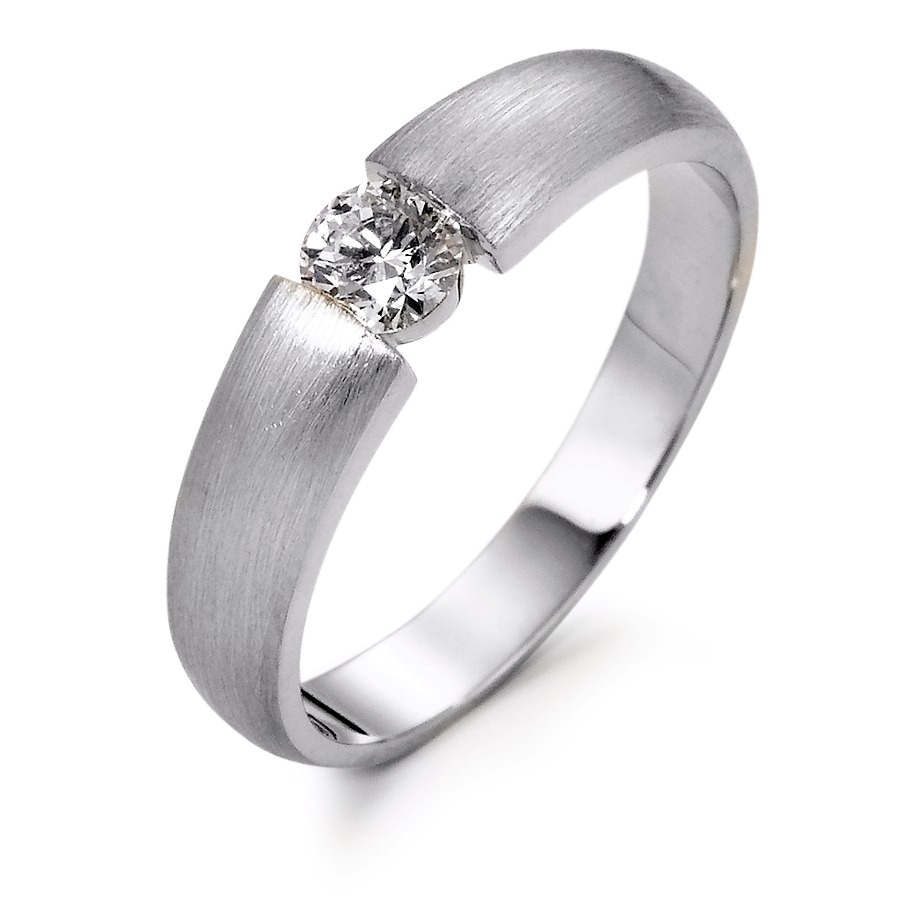 Solitär Ring 750/18 K Weissgold Diamant 0.30 ct, w-si-563009