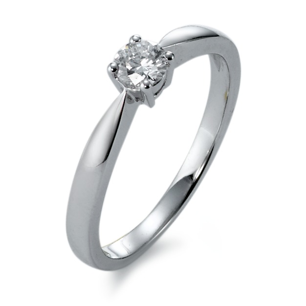 Solitär Ring 750/18 K Weissgold Diamant 0.25 ct, w-si-563749