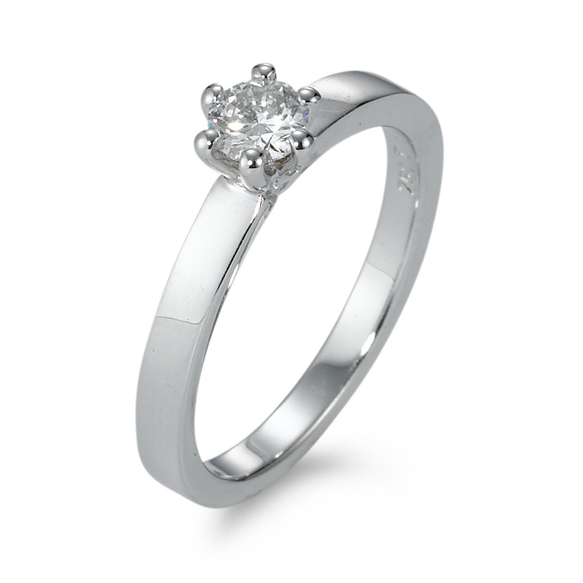 Solitär Ring 750/18 K Weissgold Diamant 0.30 ct, w-si-570832
