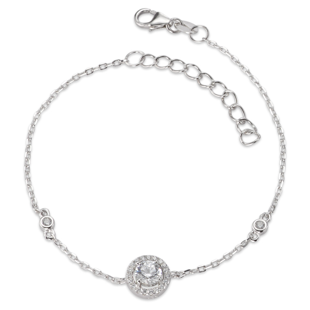 Armband Silber Zirkonia rhodiniert 16-19 cm verstellbar-580899