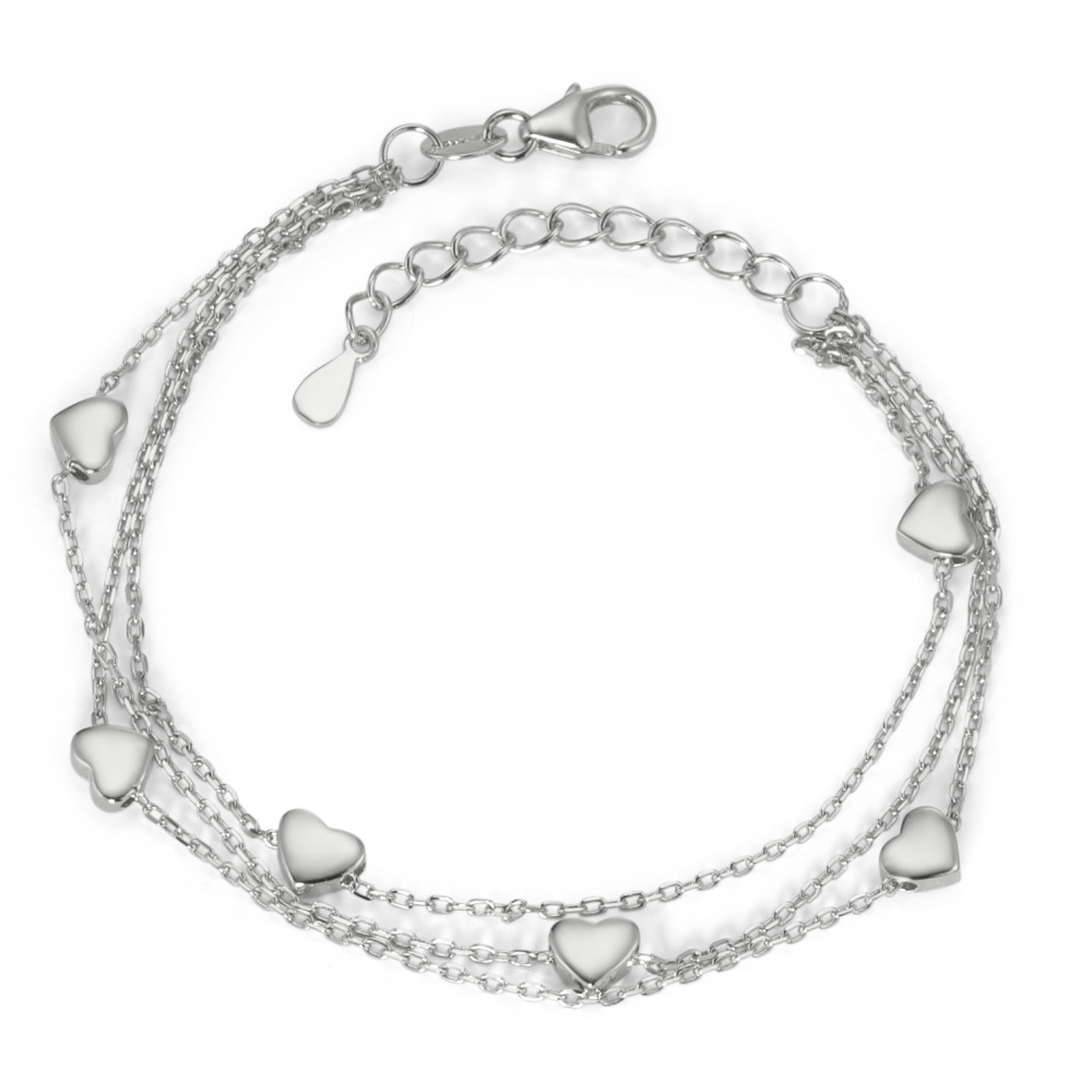 Armband Silber rhodiniert Herz 16-19 cm verstellbar-580900