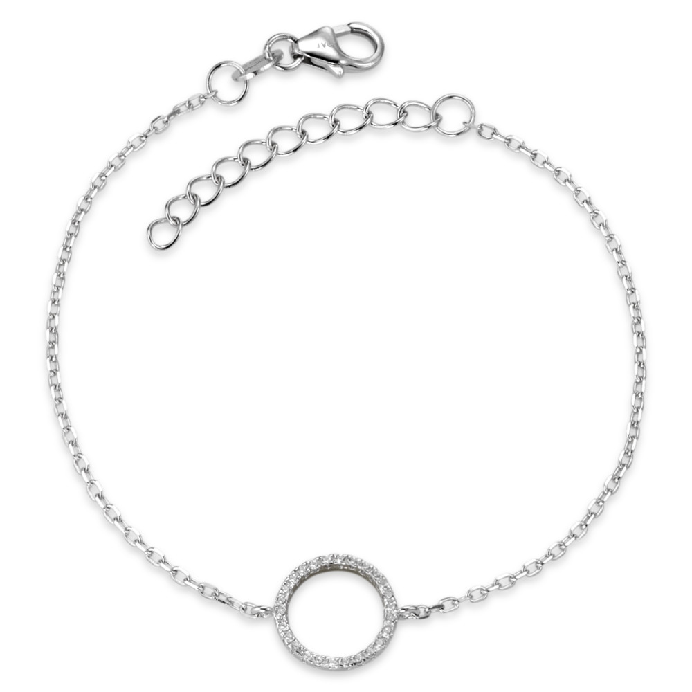 Armband Silber Zirkonia rhodiniert 16-19 cm verstellbar-581014