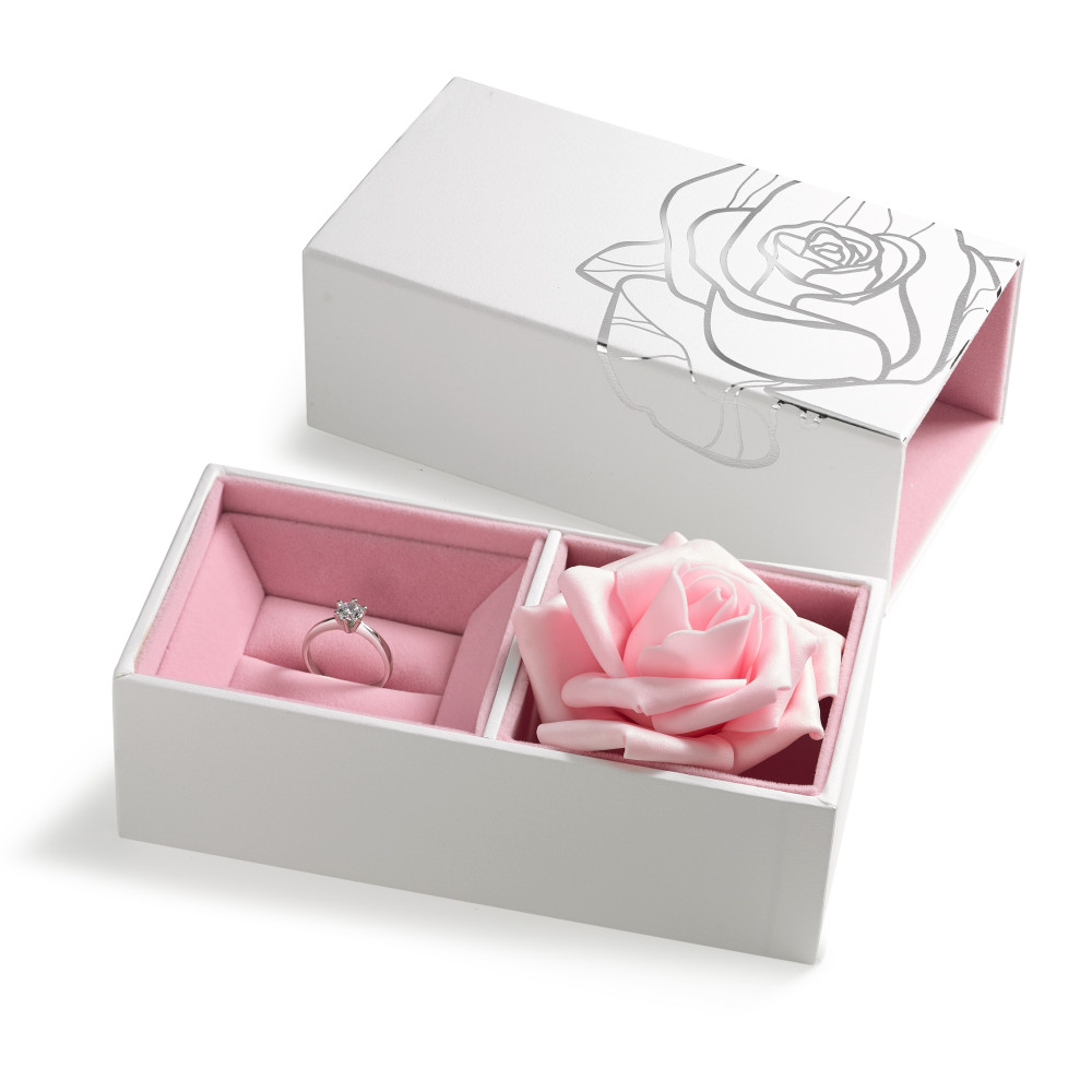 Rosa Rose Ringbox für Anträge und besondere Anlässe-582671