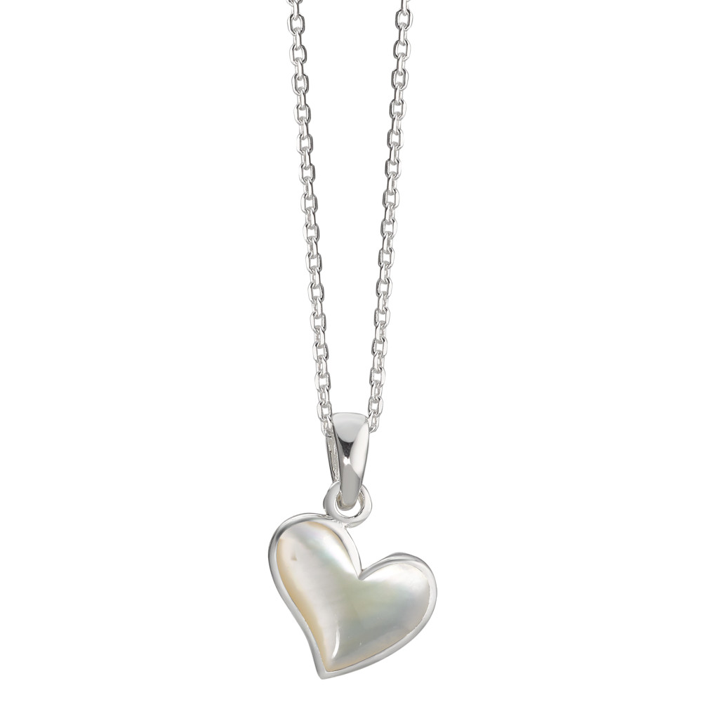 Herzkette aus Silber mit Perlmutt 38-40 cm verstellbar-585120