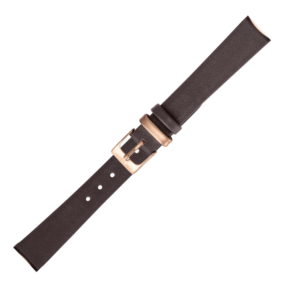 Uhrenband Leder, Edelstahl rosé IP beschichtet 15 cm-592093