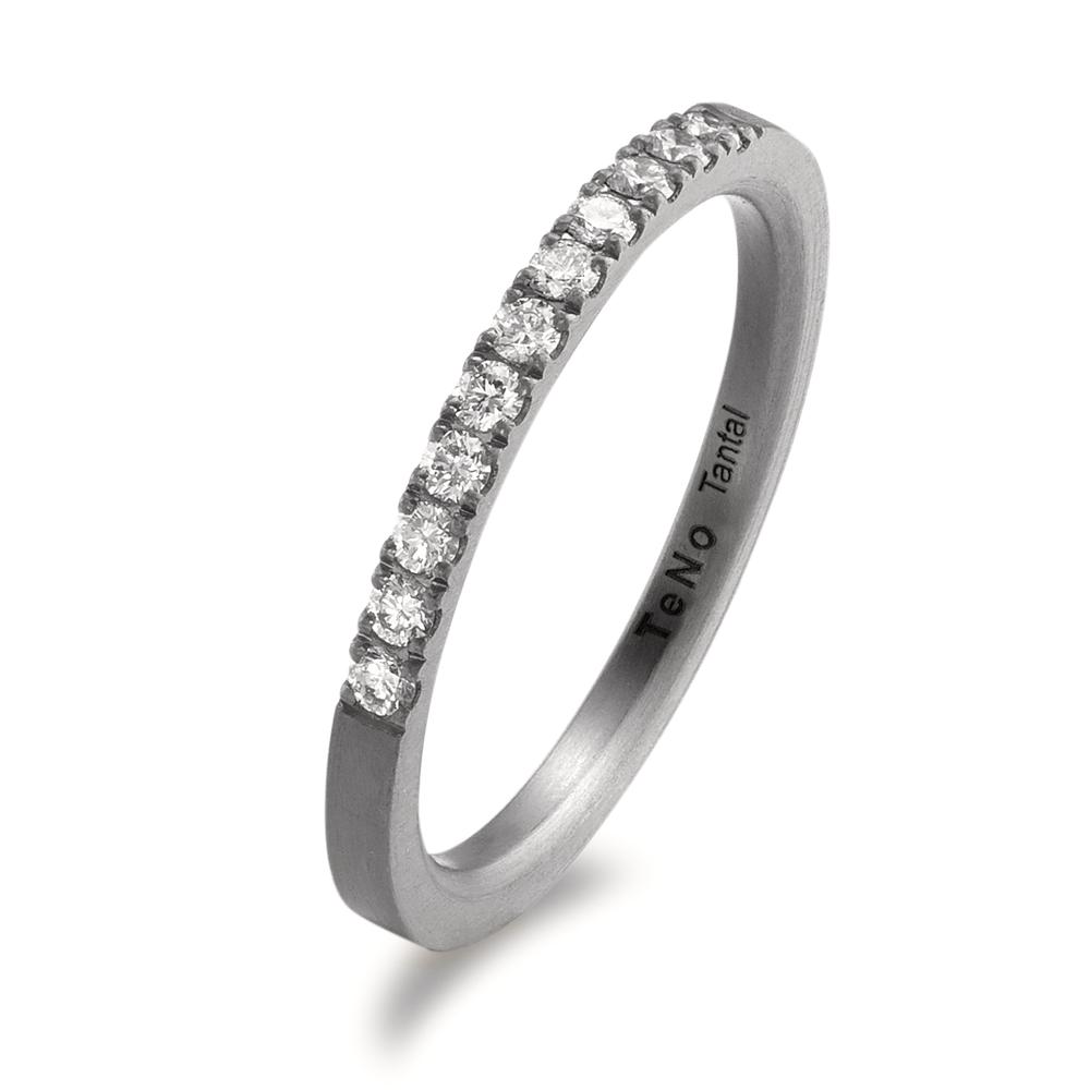 Memory Ring aus Tantal mit Diamanten 0.22 ct und feinmattierter Oberfläche-594159