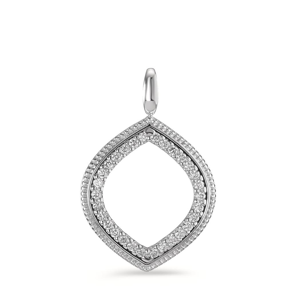 Anhänger 750/18 K Weissgold Diamant 0.18 ct, 30 Steine, Brillantschliff, w-si-594928