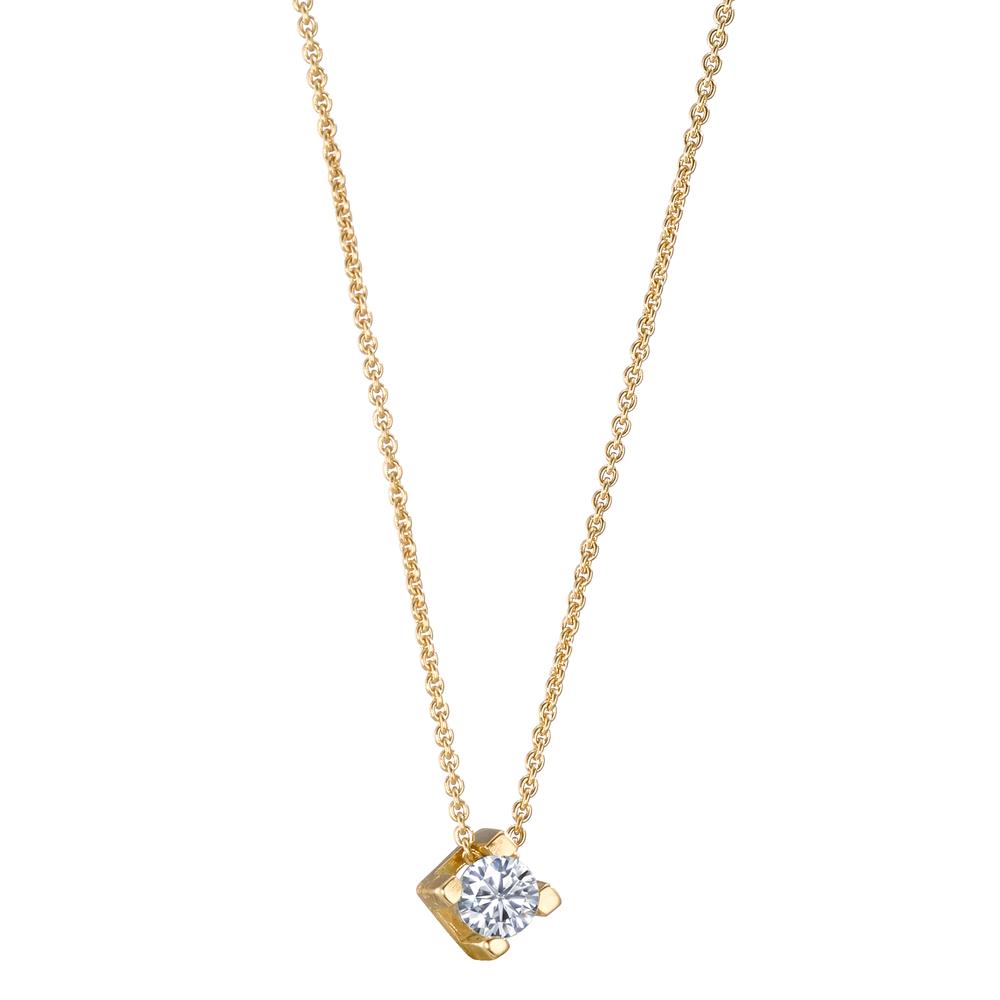 Collier 750/18 K Gelbgold Diamant 0.10 ct, w-si 40-42 cm verstellbar-595008
