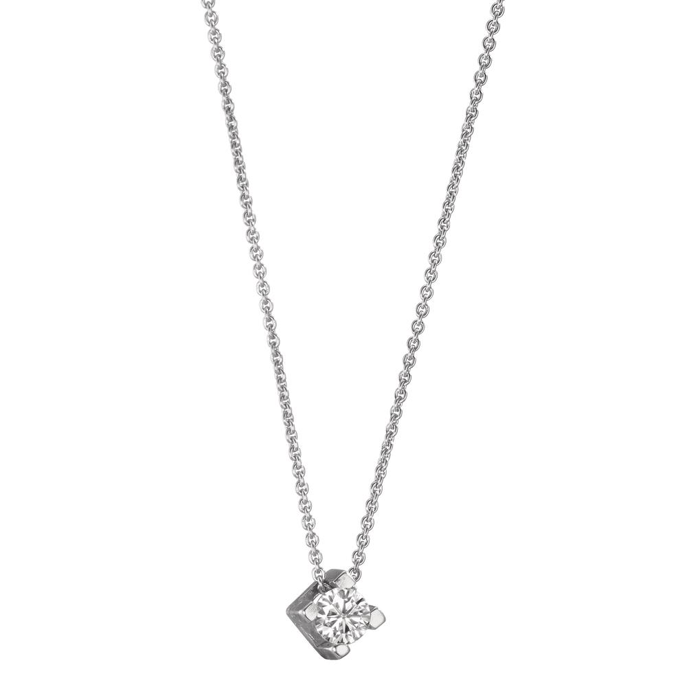 Collier 750/18 K Weissgold Diamant 0.10 ct, w-si 40-42 cm verstellbar-595009