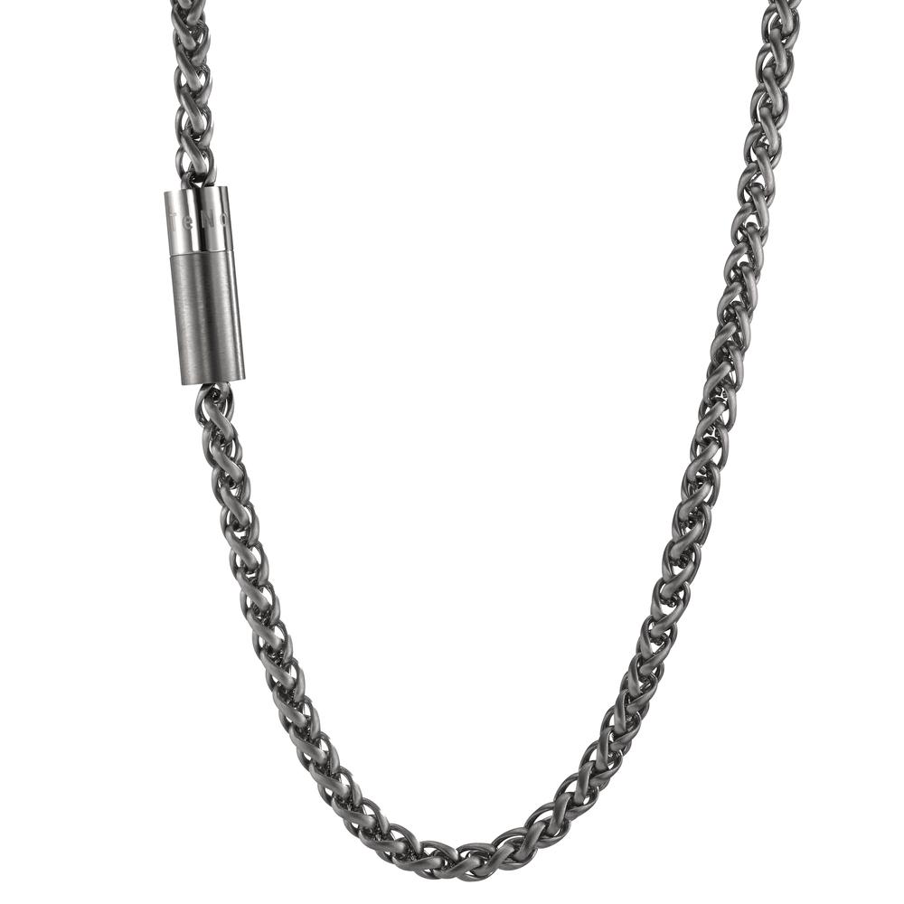 Halskette Heritage Lava Grey aus Edelstahl mit Magnetverschluss, 50cm-595369
