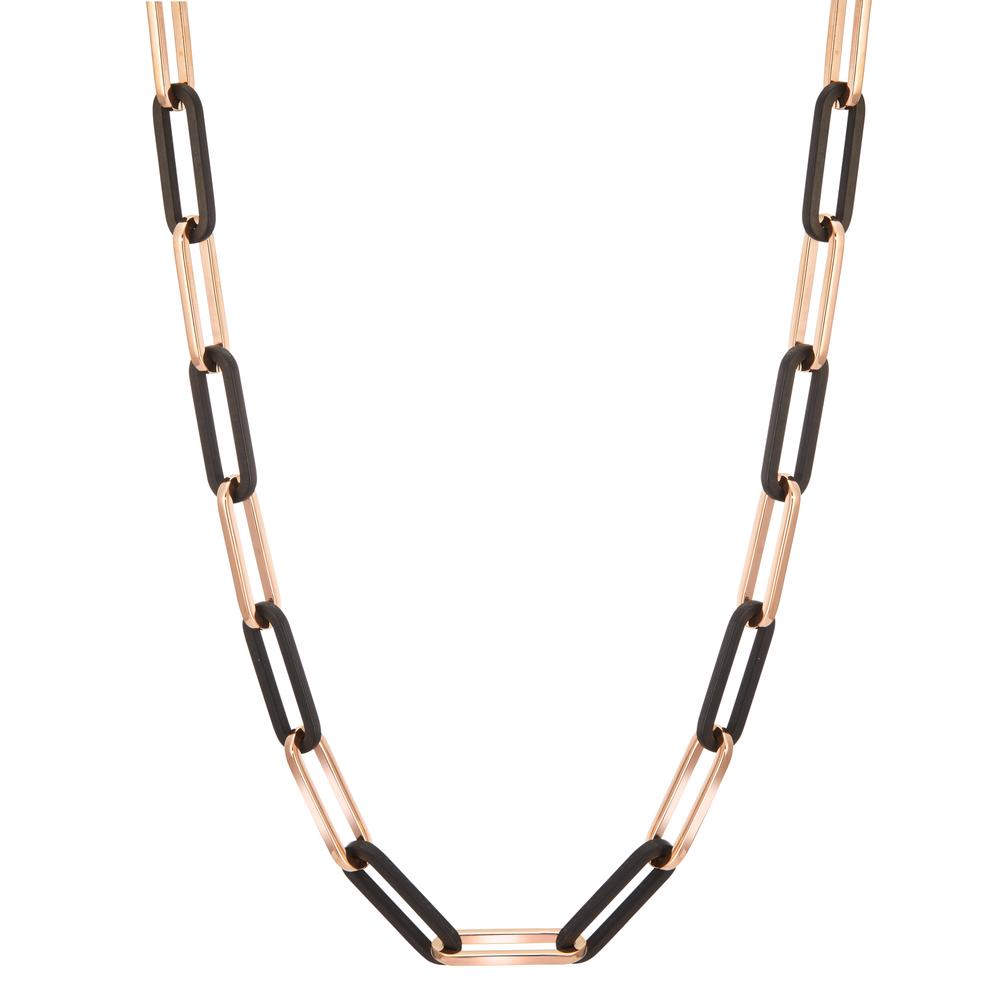 Halskette Soho Rosé aus Edelstahl mit Carbon 45-48 cm verstellbar-596992