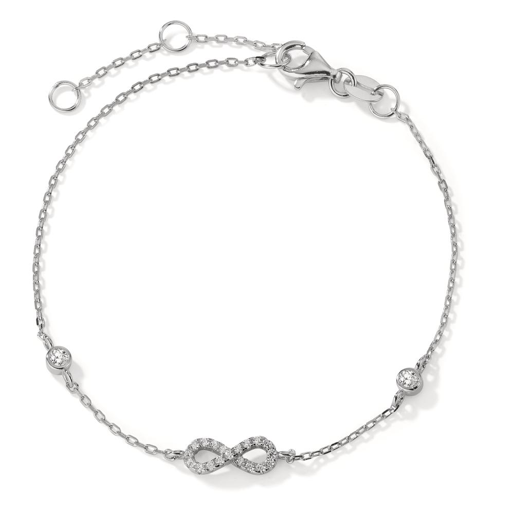 Armband Silber Zirkonia rhodiniert Infinity 16-19 cm verstellbar-603221